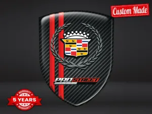 Cadillac Calcomanías 3D Gel Deporte Cúpula Carreras Insignia  ST